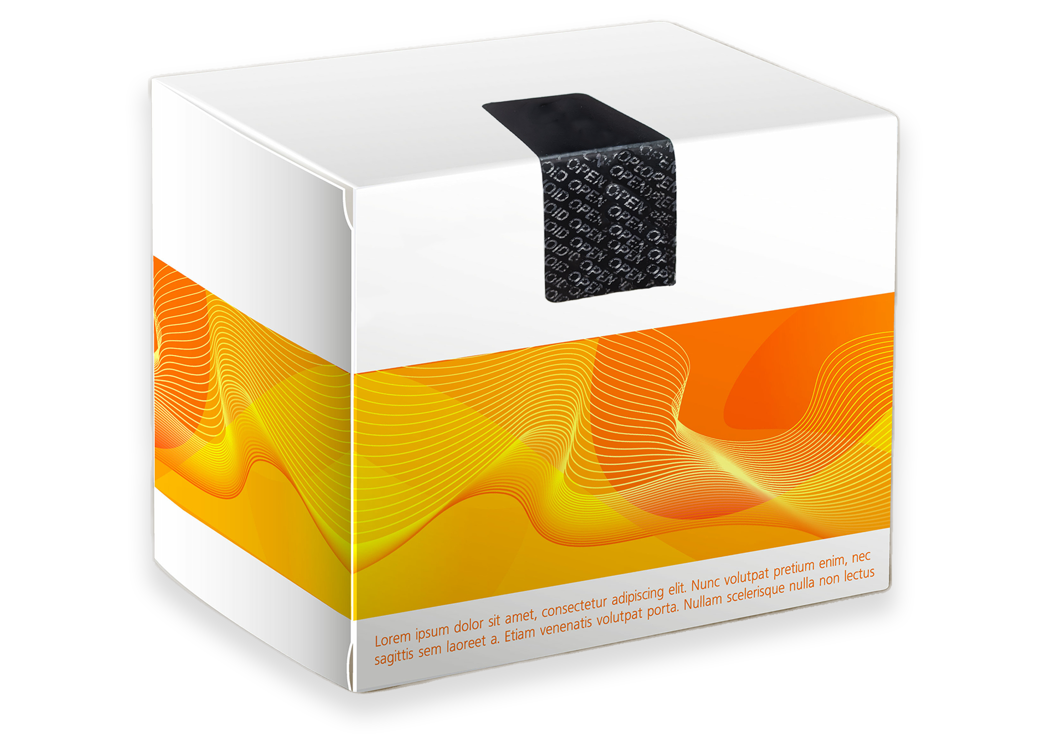 Tamper evident label on box 2